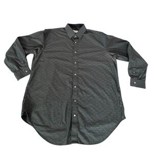Robert Graham Shirt Men's Gray Button-Up Shirt 3XL Paisley Contrast Flip Cuff